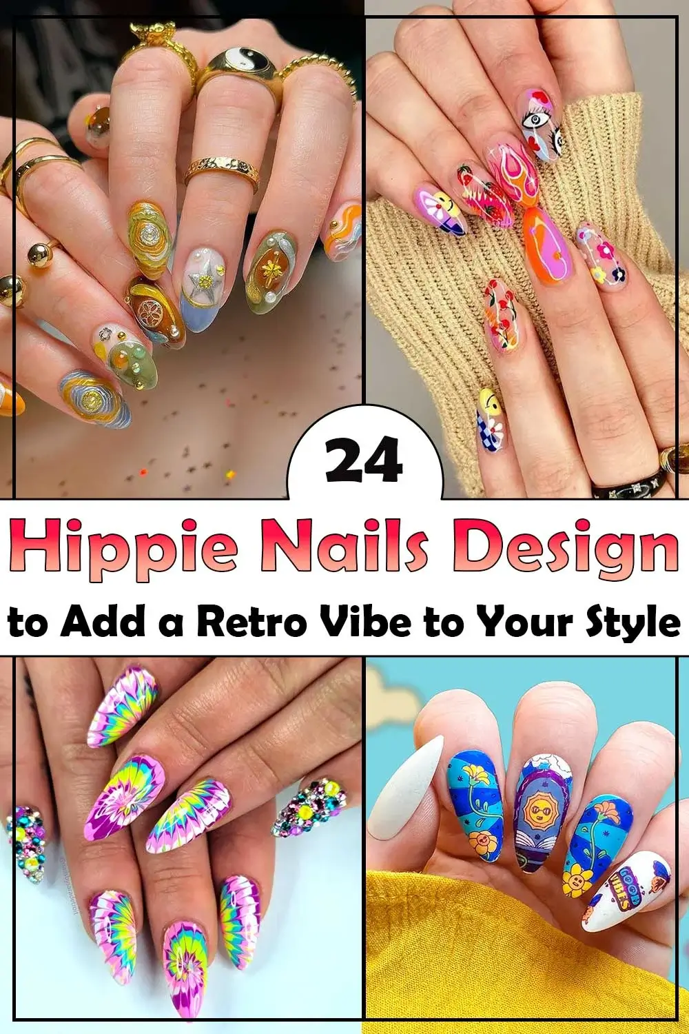 20 Hippie Nail Designs