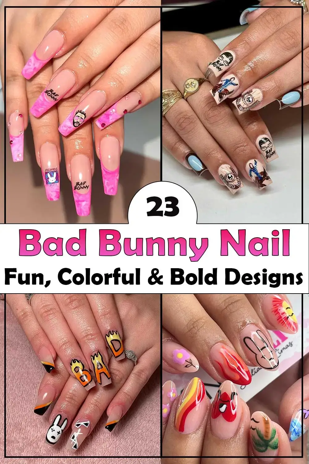 23 Bad Bunny Nail Design Ideas