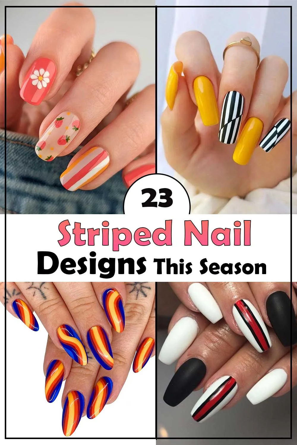 23 Striped Nail Designs