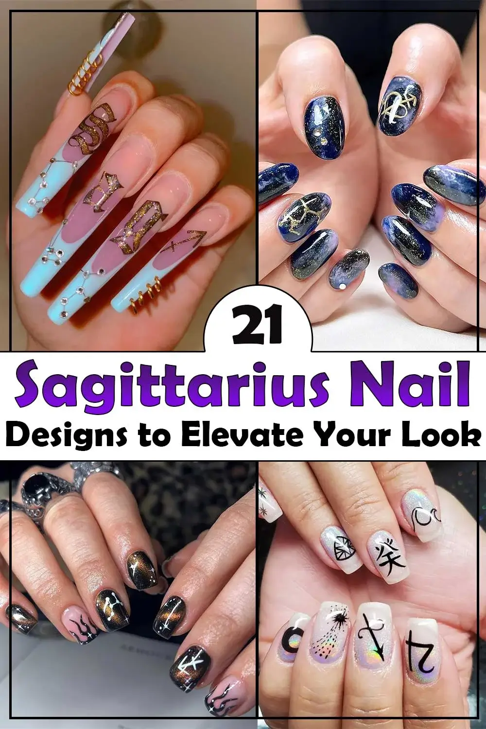 21 Sagittarius Nail Designs