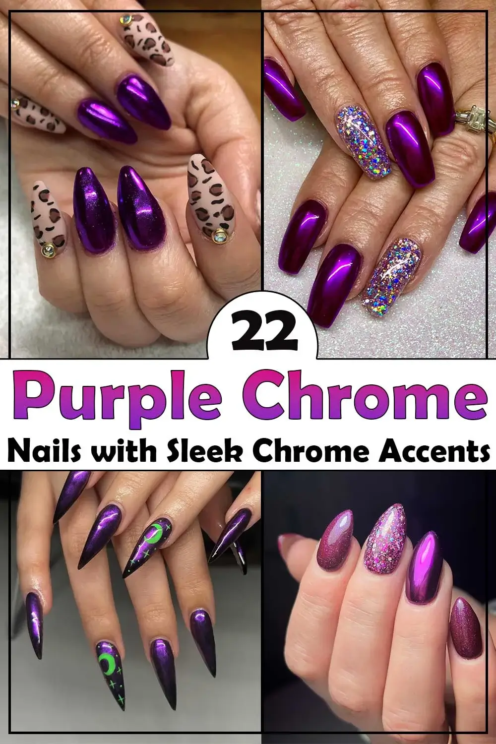 22 Trendy Purple Chrome Nail Designs