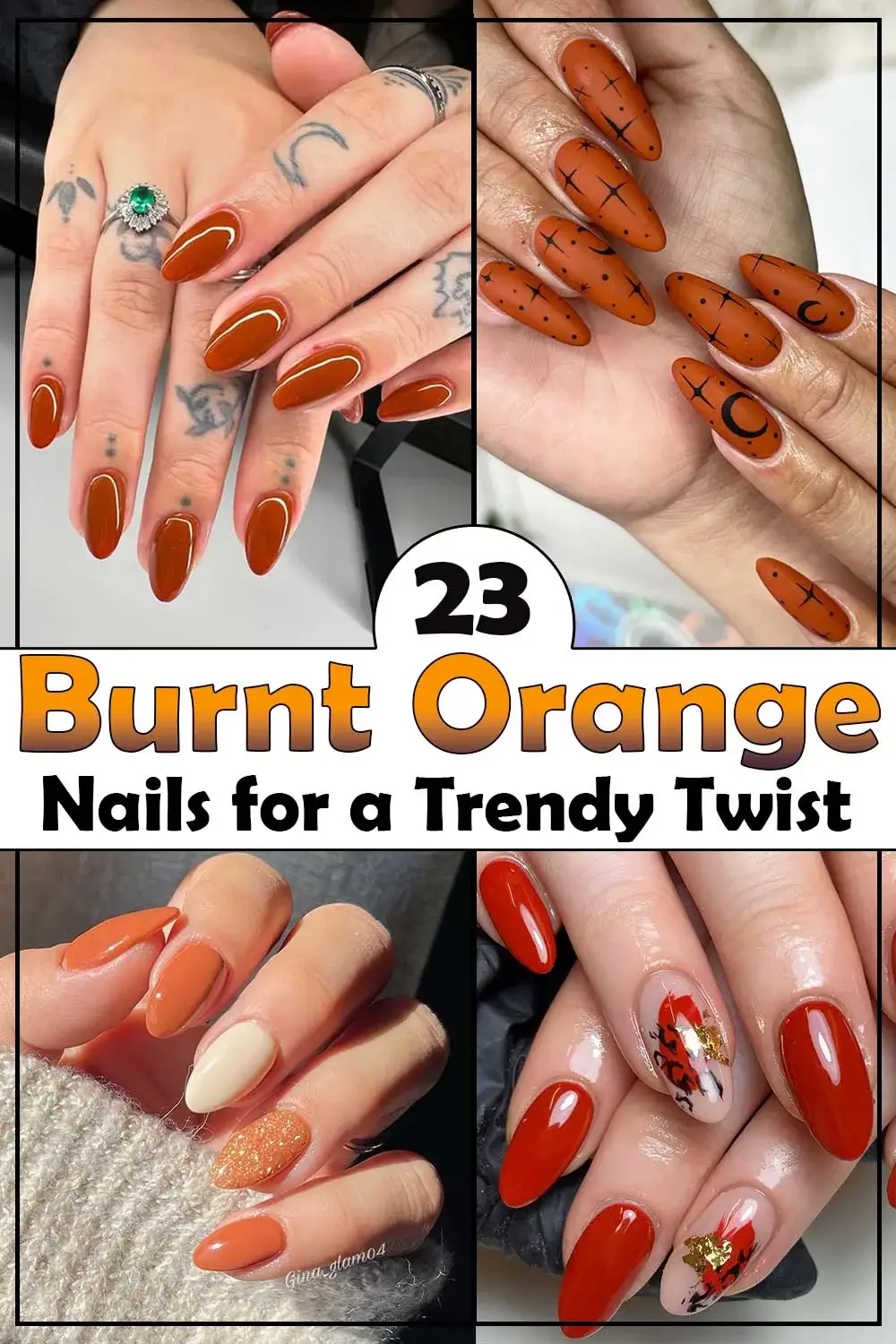 23 Chic Burnt Orange Nail Designs