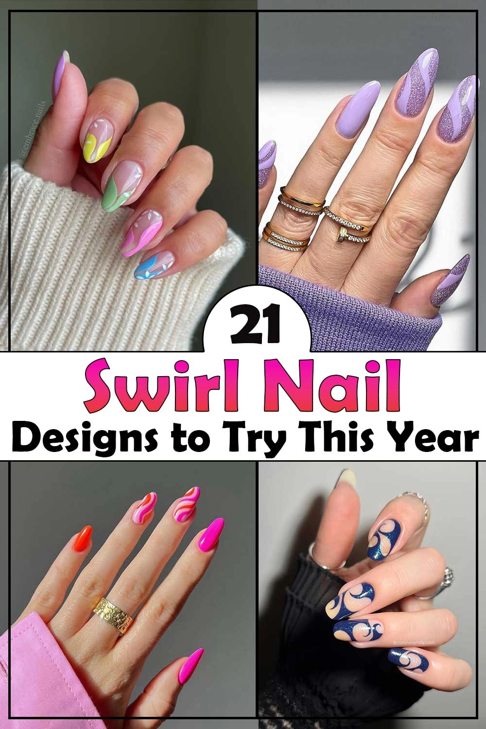 21 Stunning Swirl Nail Designs to Try