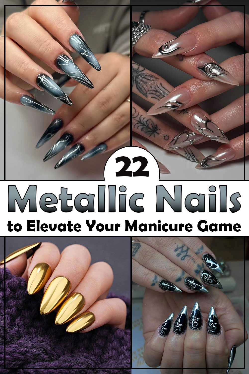 22 Chic Metallic Nail Designs