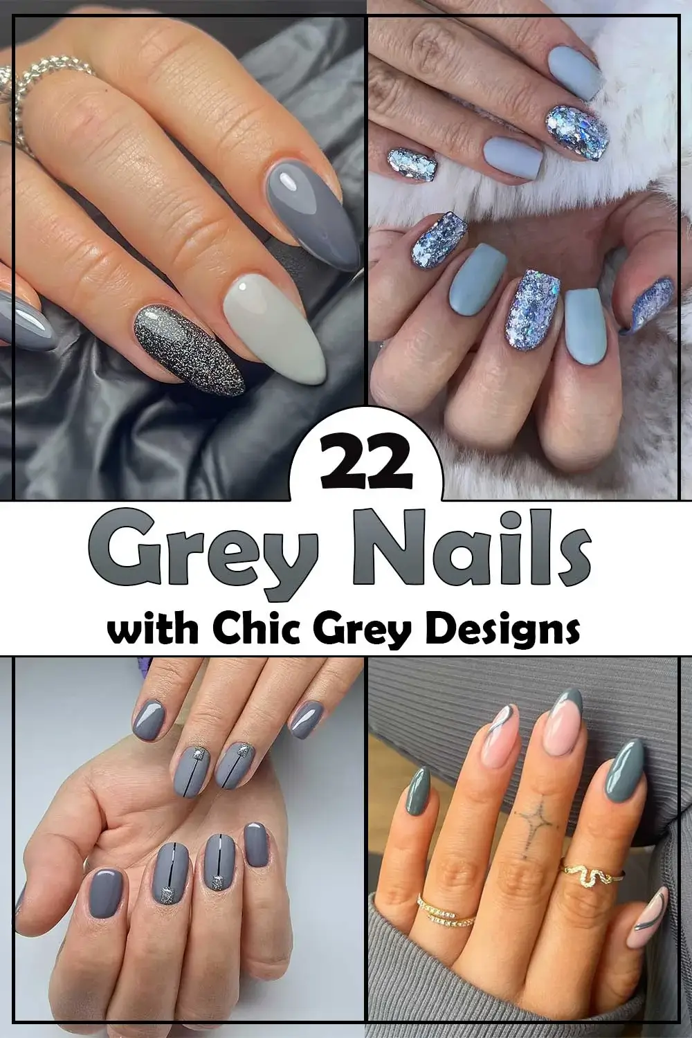 22 Trendy Grey Nail Designs You’ll Love