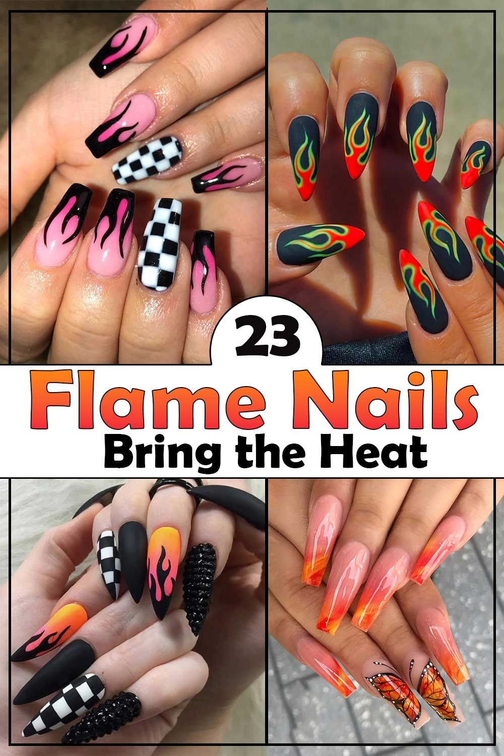 23 Stunning Flame Nail Designs