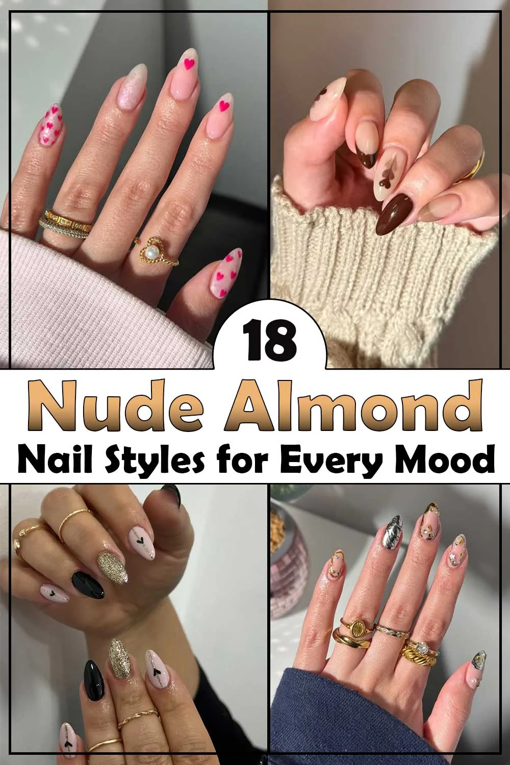 18 Nude Almond Nails Inspirations