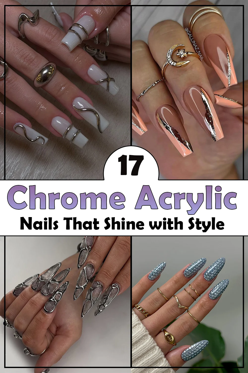 17 Chic Chrome Acrylic Nails Styles